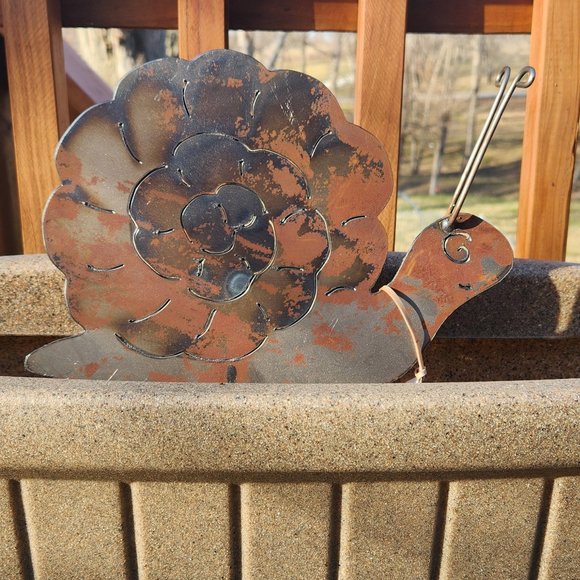 Other - Garden Stake ~ Steel Design ~ Cute Rustic Snail Yard Decor